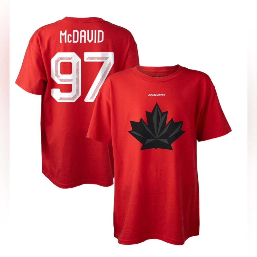 Connor McDavid Team Canada Olympics T-Shirt Name & Number - New with Tags